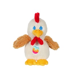 Peluche - Les Amis de Pâques Sonores - Coq Crème en peluche - 13 cm