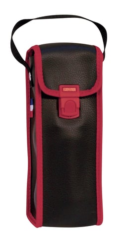Sacoche souple pvc noir/rouge pour 3 boules de pétanque et cochonnet avec poignée en Jaftex - Maroquinor