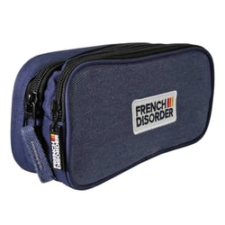Trousse Rectangulaire FRENCH DISORDER 22 CM - 2 compartiments Denim
