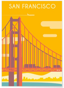 Affiche San Francisco | A3 : 29,7x42cm