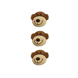 3 boutons fantaisies scrapbooking décoration couture SINGE