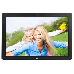 Cadre Photo Numérqiue 17 Pouces Multimédia 1080P LED Musique Vidéo USB SD Noir YONIS