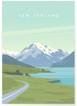 Affiche New-Zealand 2 | A3 : 29,7x42cm