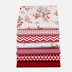7 coupons tissu patchwork coton couture 40 x 50 cm TONS ROUGE 1008