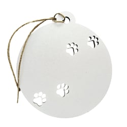 Boule de Noël chien personnalisable bois blanc