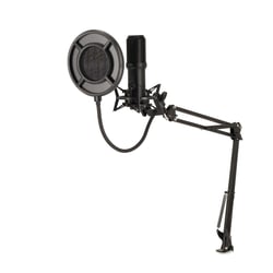 Nedis Microphone USB Pro avec Bras et Filtre POP Noir