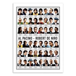 Affiche 30x40 cm - Al Pacino and Robert de Niro - Olivier Bourdereau
