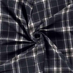 Tissu Jacquard brossé Joseph Carreaux sur fond Bleu marine