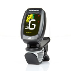 Swiff® A8-CS Clip-On Mini Tuner Pro Couleurs - Accordeur