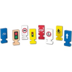 Set panneaux de signalisation train en bois - beeboo - jouet en bois