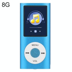 Lecteur MP4 Écran TFT 1.8 Pouces 8G TF Carte Écouteurs Câble Bleu Bleu YONIS