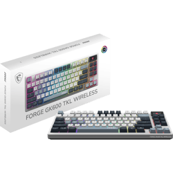 Clavier Gamer MSI FORGE GK600 TKL WIRELESS SKY - PBT - S11-43FRP01-HH9 - Blanc, Bleu - 943 g