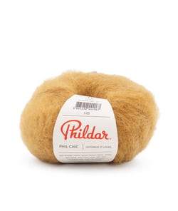Pelote de laine et Mohair PHIL CHIC - 25gr - Phildar Gold Jaune