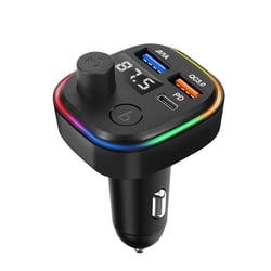 Transmetteur FM Bluetooth avec Chargeur Voiture USB QC 3.0 et USB-C 18W C2 Noir