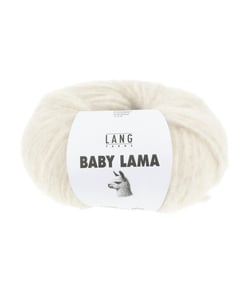 Pelote de laine BABY LAMA - Lang Yarns - Fil noble, moelleux et isolant thermique 0001 Blanc