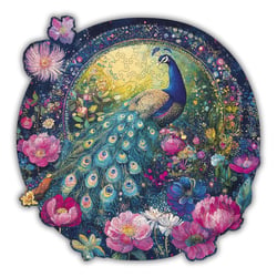 Jardin du Paon - Puzzle en bois - Boite en carton