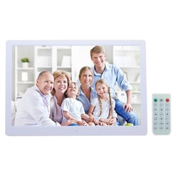 Cadre Photo Numérique 13 Pouces LED Avec Télécommande Et Support SD USB Blanc YONIS