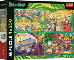 Puzzle 250 pièces - 4 Puzzles - Le Monde Tordu De Rick Et Ombrey - Trefl