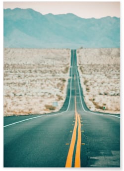 Affiche Nature Desert Road | A3 : 29,7x42cm