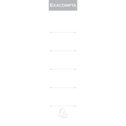 Paquet 10 étiquettes classeur a levier dos de 50mm - Blanc - Exacompta