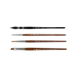 Lot de 4 pinceaux Raphaël lavis softaqua rond précision plat précision