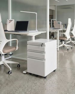 Armoire de bureau Acier Blanc RECAMI - Beliani