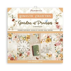 Pochette de 10 feuilles recto verso garden and promises Stamperia