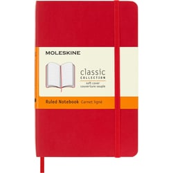 Carnet - 9x14cm - Rouge - 192 pages lignées - Couverture souple - Moleskine