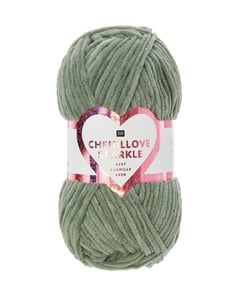 Pelote à tricoter CREATIVE CHENILLOVE SPARKLE - 100gr - Rico Design 05 Sauge
