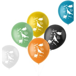6 Ballons Dino Roars