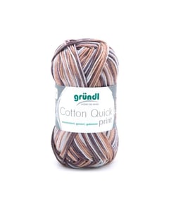 Fil de Coton à tricoter COTTON QUICK PRINT - PPSC - Gründl 196 Marron