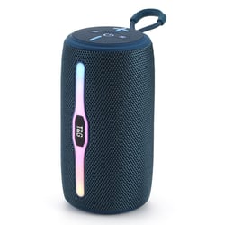 Enceinte Bluetooth Sans Fil Avec Lumières LED Et Appels Mains Libres Bleu YONIS