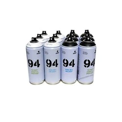 Lot 12 Sprays De Peinture Mtn 94 Noir Et Blanc