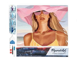 Diamond Painting Broderie Diamant Figured’Art 40x50cm toile entière roulée avec diamants carrés - Charme d'une journée ensoleillée