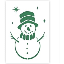 Pochoir A5 - Motif bonhomme de neige - Qbix
