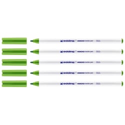 Lot de 5 feutres textiles permanents pointe fine 1 mm - EDDING - Vert clair