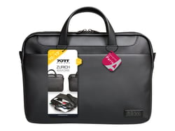 PORT Designs Sacoche PC pour ordinateur portable élégant simili cuir ZURICH Toploading 14/15.6 pouces noire