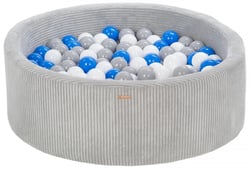 Piscine à balles 300 balles 90 cm gris, bleu - Velinda