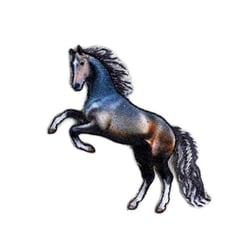 Ecusson  cheval au galop 4,8cm x 5,5cm