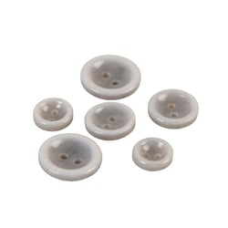 Lot de 3 boutons ronds 2 trous gris