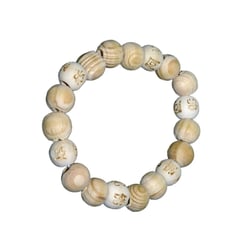 Bracelet Lucky Karma Bois clair Perles rondes 10 mm - Omsaé