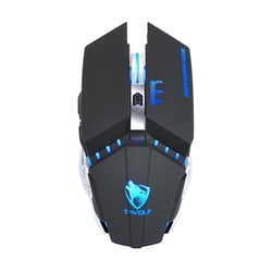 Souris Sans Fil Rechargeable 1600 DPI 6 Boutons Lumière Colorée Gaming Bureau YONIS