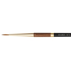 Pinceau - Rond fin - Aquarelle - Isabey - Martre Kolinsky Pure - 6227i - N°3 - Fibres naturelles