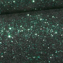 Tissu Sequins épais extensible Vert foncé