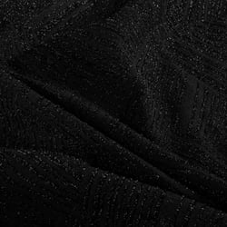 Tissu Maille Lurex Cassia extensible uni motifs texturés sur fond Noir