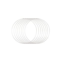 Vaessen Creative Lot d’Anneaux en Métal Ø20cm 3mm Argent 8x