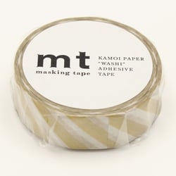 Masking Tape - Grandes rayures or - 7 m x 15mm