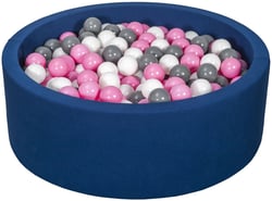 Piscine à balles Aire de jeu + 450 balles bleu marine blanc,rose clair,gris - Velinda