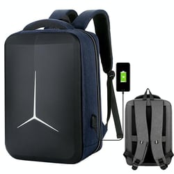 Sac À Dos Ordinateur 17 Pouces Étanche Multifonction Avec Port USB Rose Bleu Marine YONIS