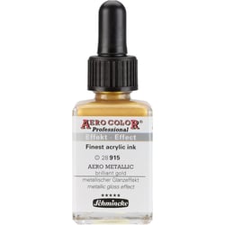 Encre acrylique - Extra-fine - Or métallique - 28 915 - Aéro Color Pro - Schmincke